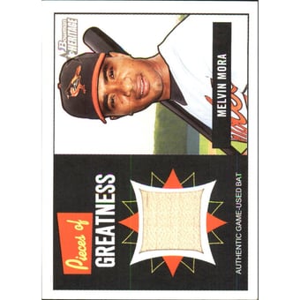 2005 Bowman Heritage Pieces of Greatness Relics #MMO Melvin Mora Bat B