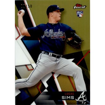 2018 Finest Gold Refractors #28 Lucas Sims