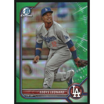 2022 Bowman Chrome Draft Green Refractors #BDC150 Eddys Leonard