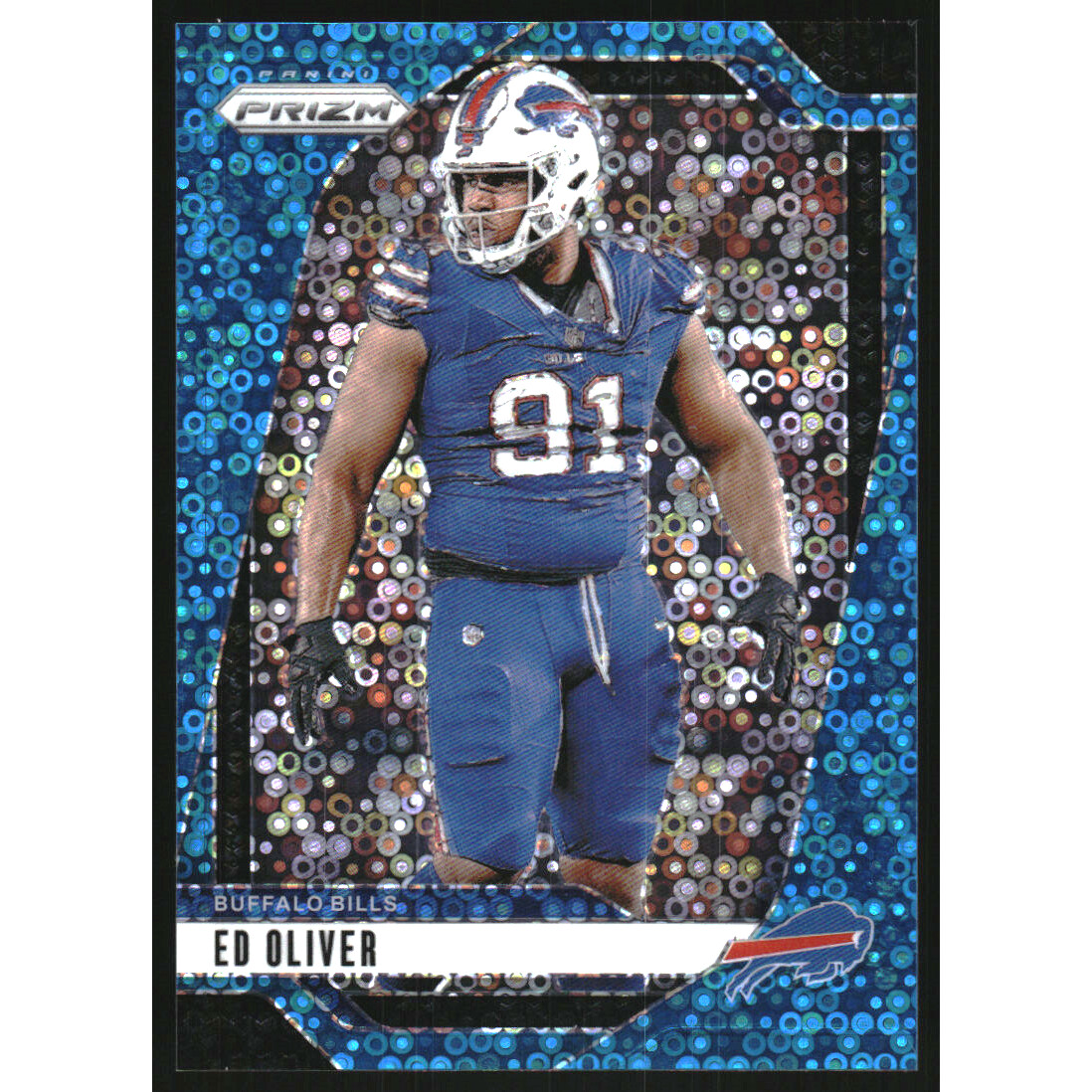 2024 Panini Prizm Prizms No Huddle Blue #32 Ed Oliver. rookie card picture