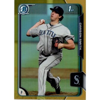 2015 Bowman Chrome Prospects Gold Refractors #BCP164 Carson Smith