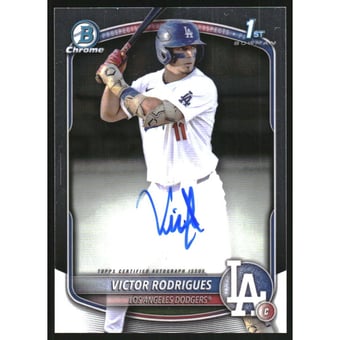 2025 Bowman Chrome Prospect Autographs #CPAVR Victor Rodrigues