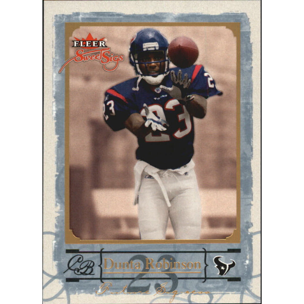 2004 Fleer Sweet Sigs Gold #95 Dunta Robinson. rookie card picture