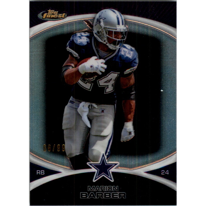2010 Finest Black Refractors #124 Marion Barber