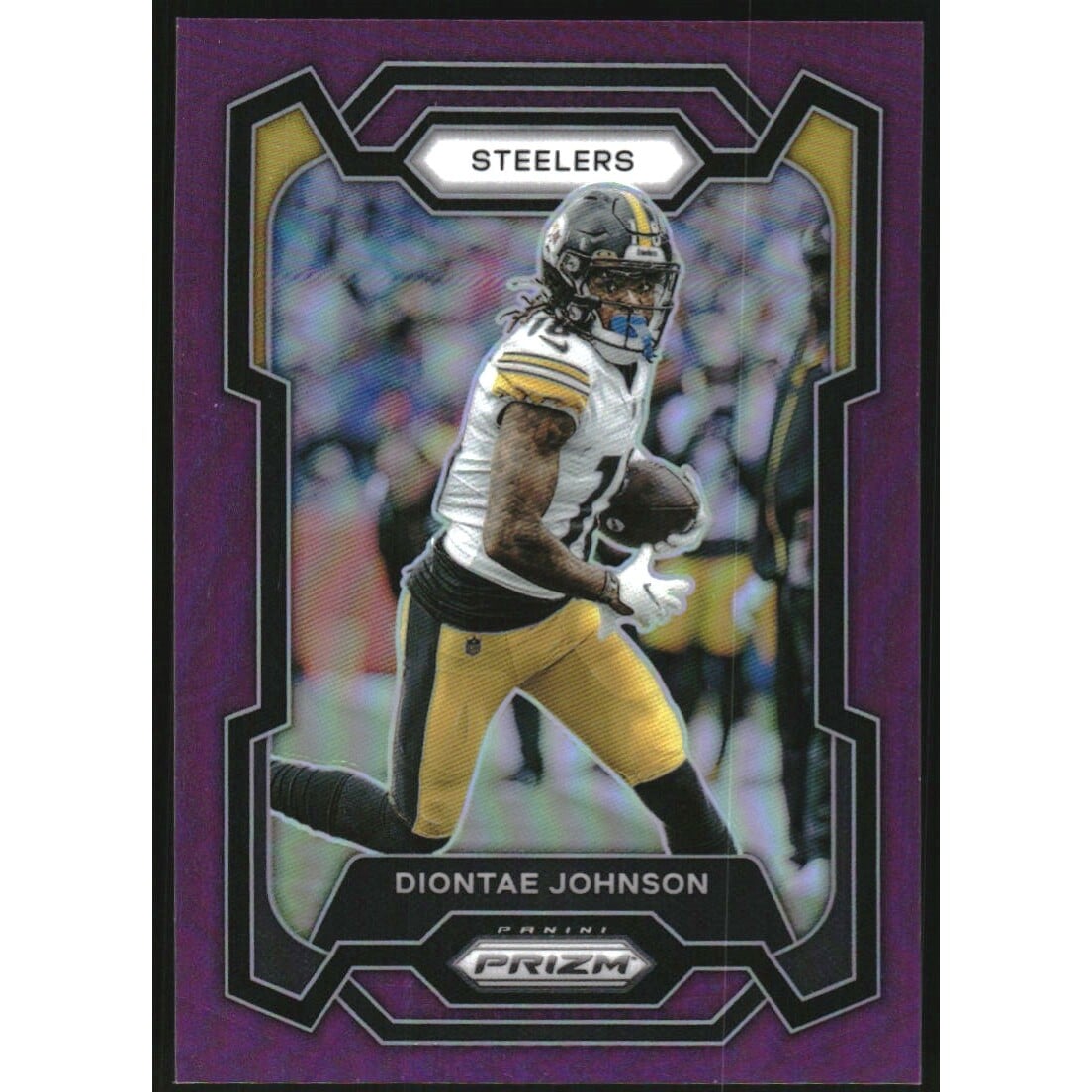2023 Panini Prizm Prizms Purple #247 Diontae Johnson. rookie card picture
