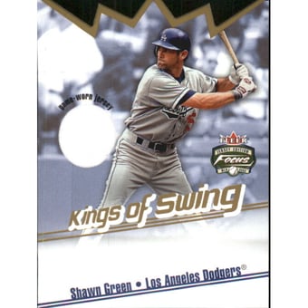 2002 Fleer Focus JE Kings of Swing Game Used #1 Shawn Green Jsy