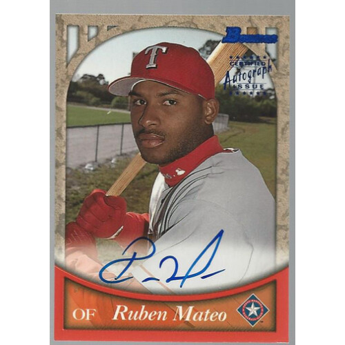 1999 Bowman Autographs #BA1 Ruben Mateo B