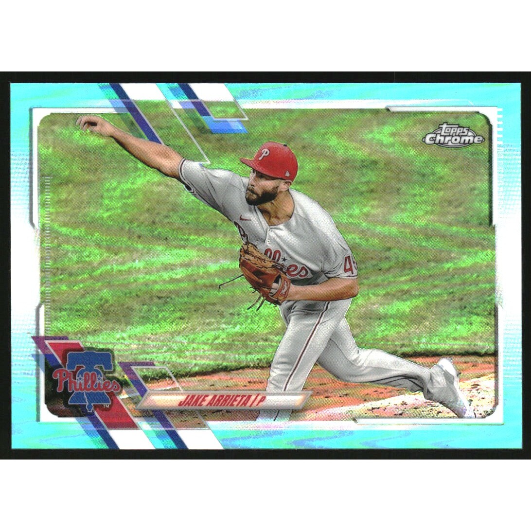 2021 Topps Chrome Aqua Refractors #106 Jake Arrieta 2021 Topps Chrome Aqua Refractors #106 Jake Arrieta