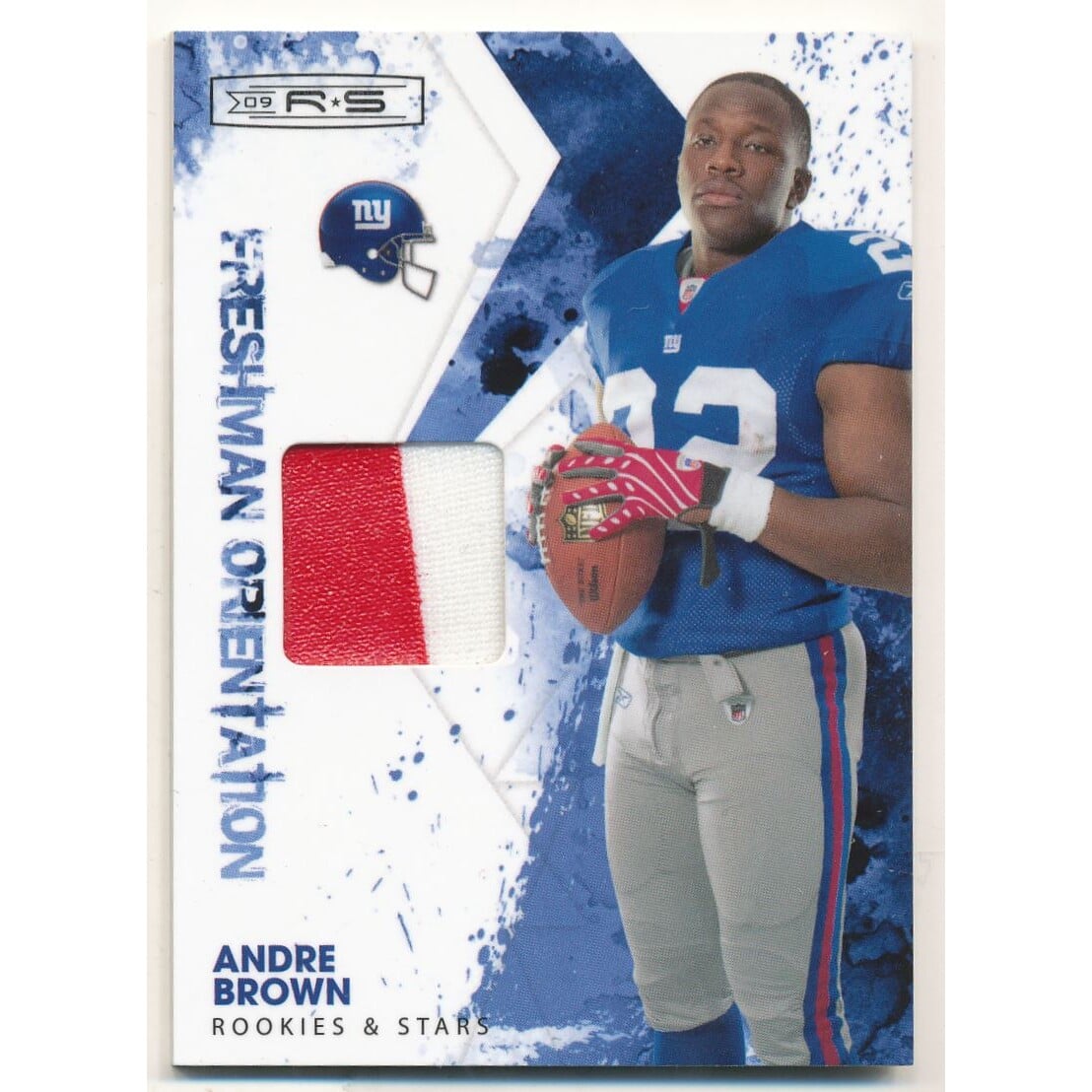 2009 Donruss Rookies and Stars Freshman Orientation Materials Jerseys Prime #10 Andre Brown. rookie card picture