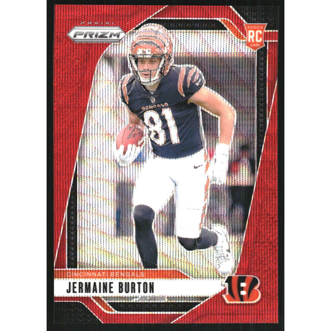 2024 Panini Prizm Prizms Red Wave #350 Jermaine Burton