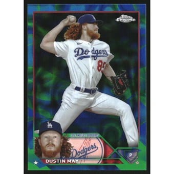 2023 Topps Chrome Update Blue Green Lava Lamp Refractors #USC48 Dustin May