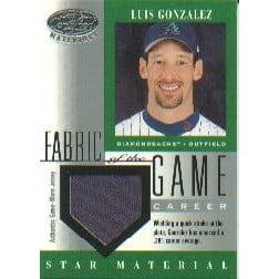 2001 Leaf Certified Materials Fabric of the Game #105CR Luis Gonzalez/281