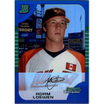 2005 Bowman Chrome Draft Blue Refractors #BDP124 Adam Loewen PROS