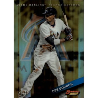 2015 Bowman's Best Gold Refractors #31 Dee Gordon