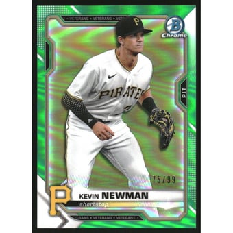 2021 Bowman Chrome Green Refractors #65 Kevin Newman