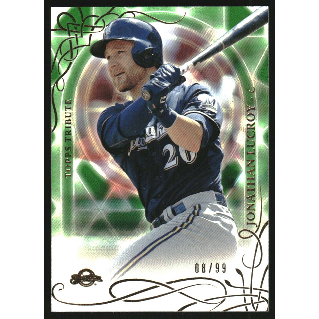 2015 Topps Tribute Green #49 Jonathan Lucroy. rookie card picture