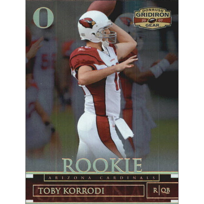 2007 Donruss Gridiron Gear Gold Holofoil O's #195 Toby Korrodi