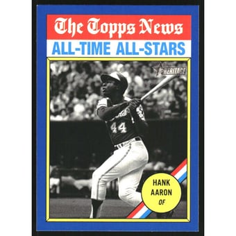 2025 Topps Heritage Blue Border #346 Hank Aaron AS