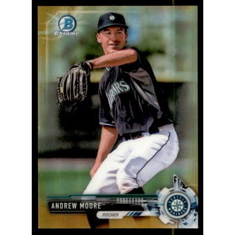 2017 Bowman Chrome Mini Prospects Gold Refractors #BCP152 Andrew Moore
