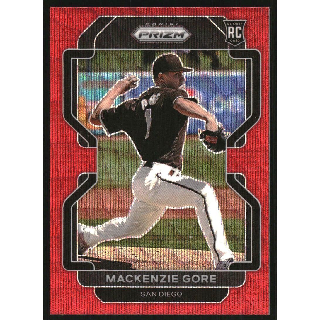 2022 Panini Prizm Prizms Red Wave #7 MacKenzie Gore. rookie card picture