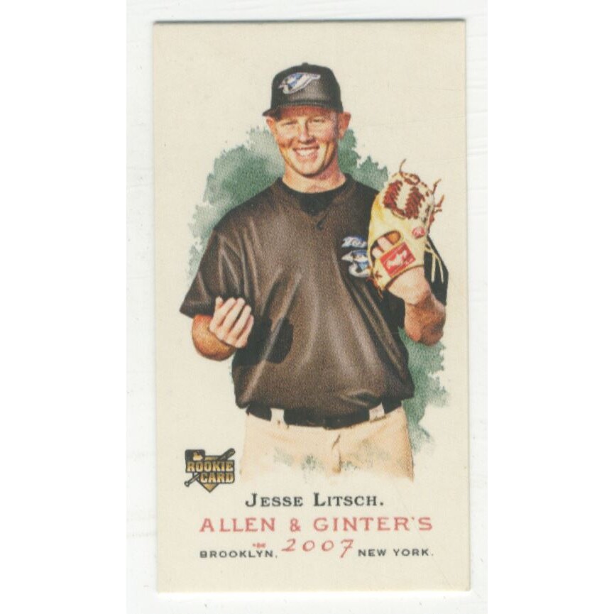 2007 Topps Allen and Ginter Mini A and G Back #349 Jesse Litsch SP. rookie card picture