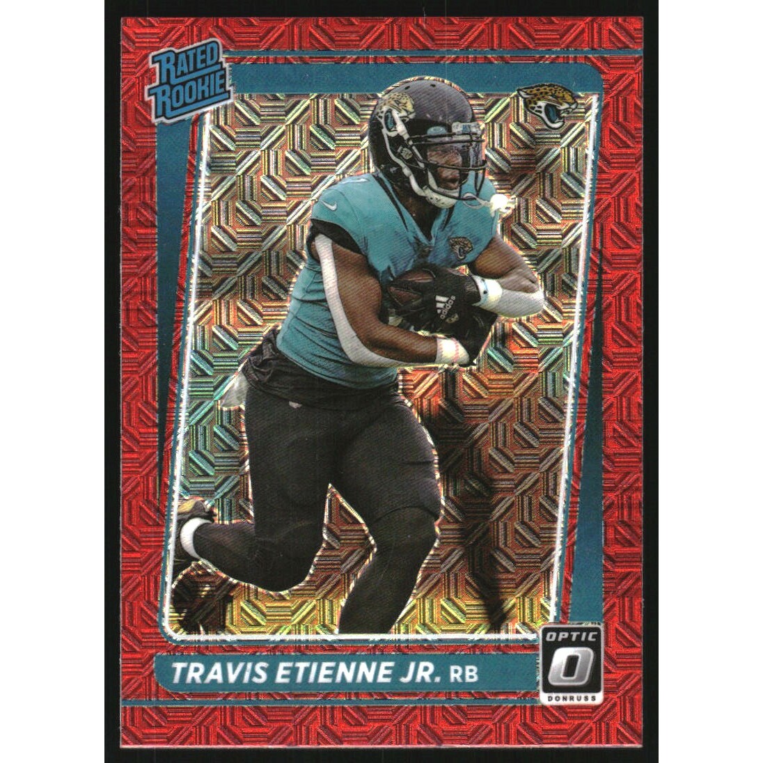 2021 Donruss Optic Red Mojo #214 Travis Etienne Jr. RR. rookie card picture