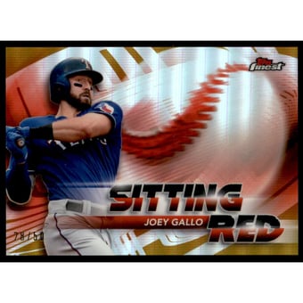 2018 Finest Sitting Red Gold Refractors #SRJG Joey Gallo