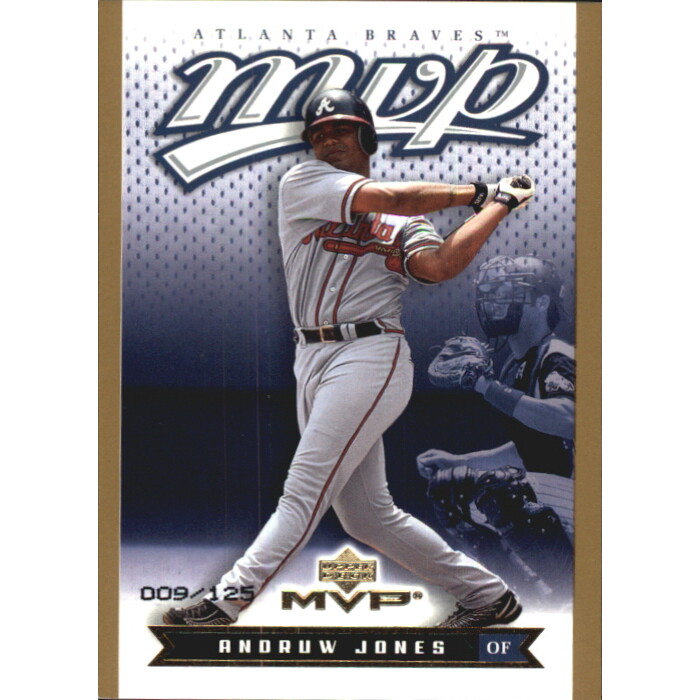 2003 Upper Deck MVP Gold #21 Andruw Jones. rookie card picture