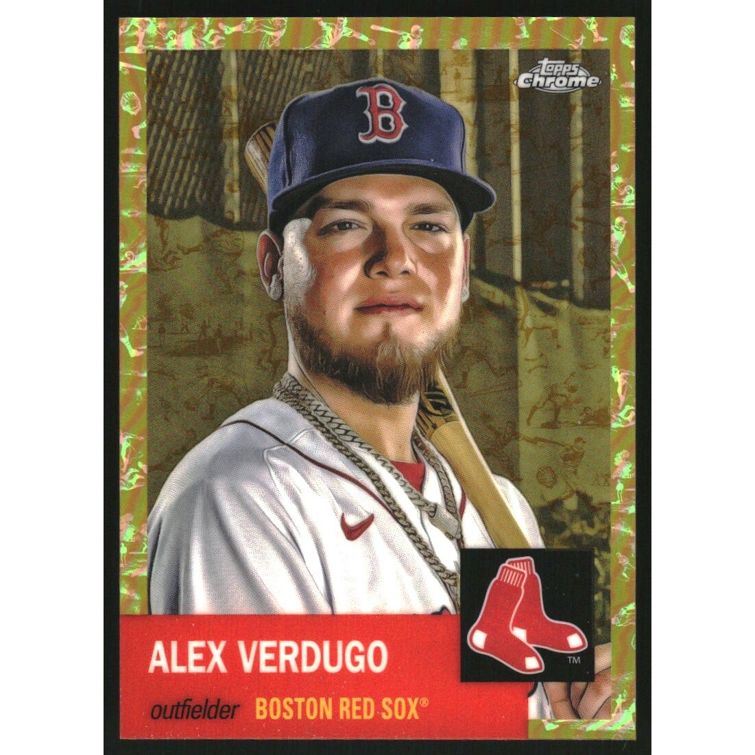 2022 Topps Chrome Platinum Anniversary Platinum Toile Cream Gold Refractors #442 Alex Verdugo