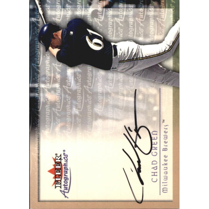 2001 Fleer Autographics #37 Chad Green. rookie card picture