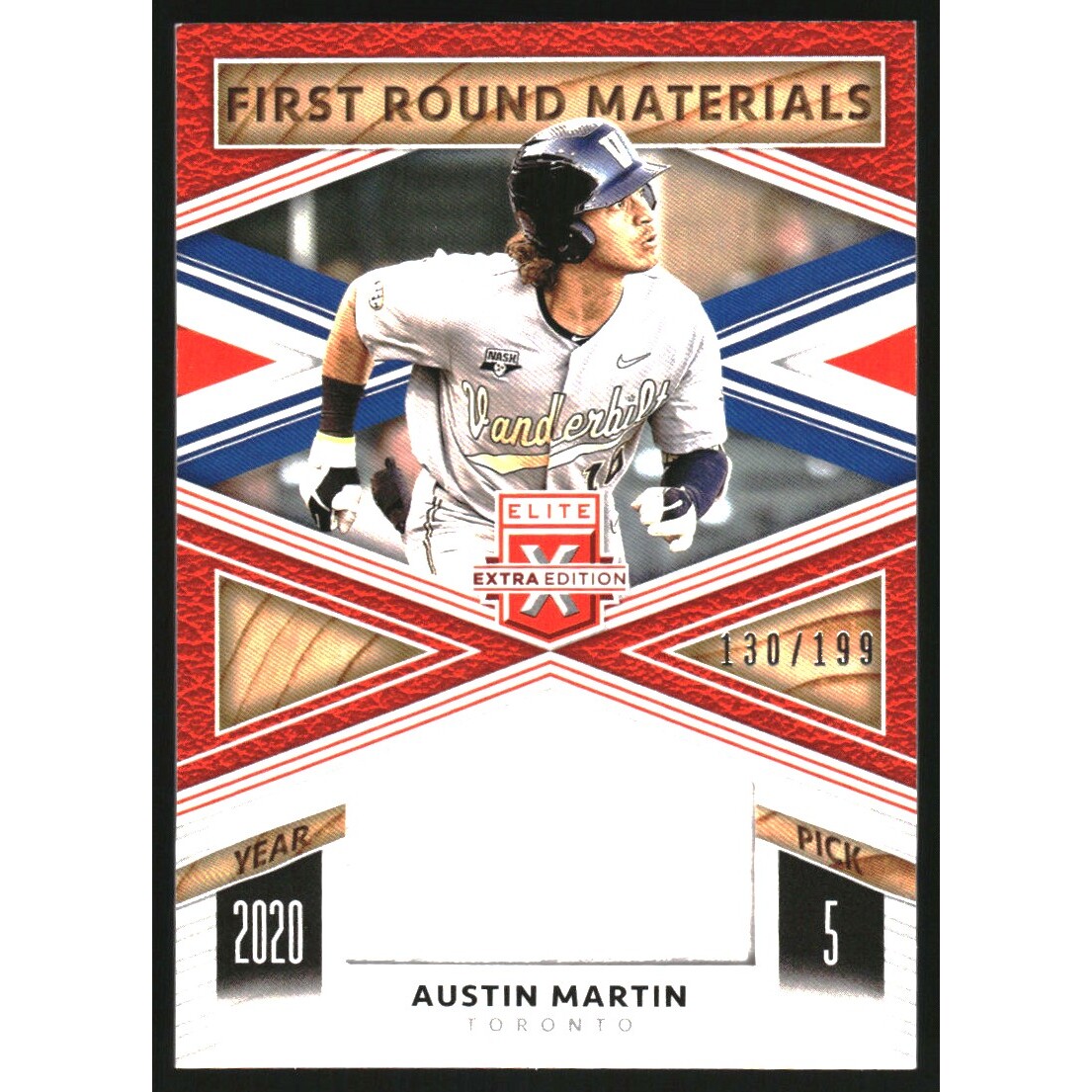 2020 Elite Extra Edition First Round Materials Orange #5 Austin Martin/199