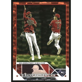 2023 Topps Orange Foil #464 Celebratory High-Five/Alek Thomas/Geraldo Perdomo