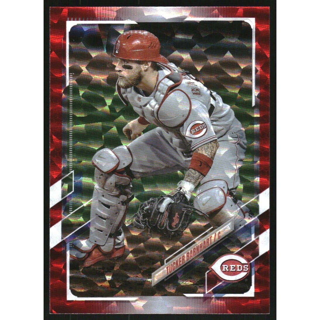 2021 Topps Red Foil #580 Tucker Barnhart. rookie card picture
