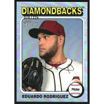 2024 Topps Heritage Chrome Silver Refractors #580 Eduardo Rodriguez HN/225