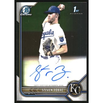 2022 Bowman Chrome Draft Autographs #CDASZ Steven Zobac