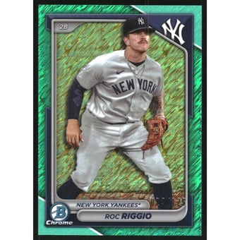 2024 Bowman Chrome Prospects Aqua Shimmer Refractors #BCP70 Roc Riggio