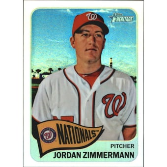 2014 Topps Heritage Chrome Refractors #492 Jordan Zimmermann