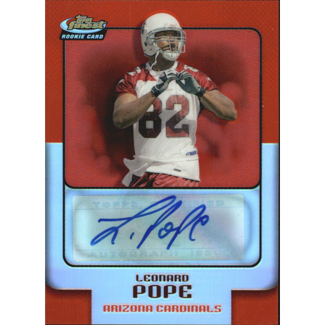 2006 Finest Refractors #177 Leonard Pope AU