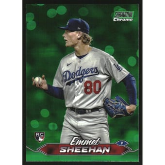 2024 Stadium Club Chrome Green Refractors #126 Emmet Sheehan