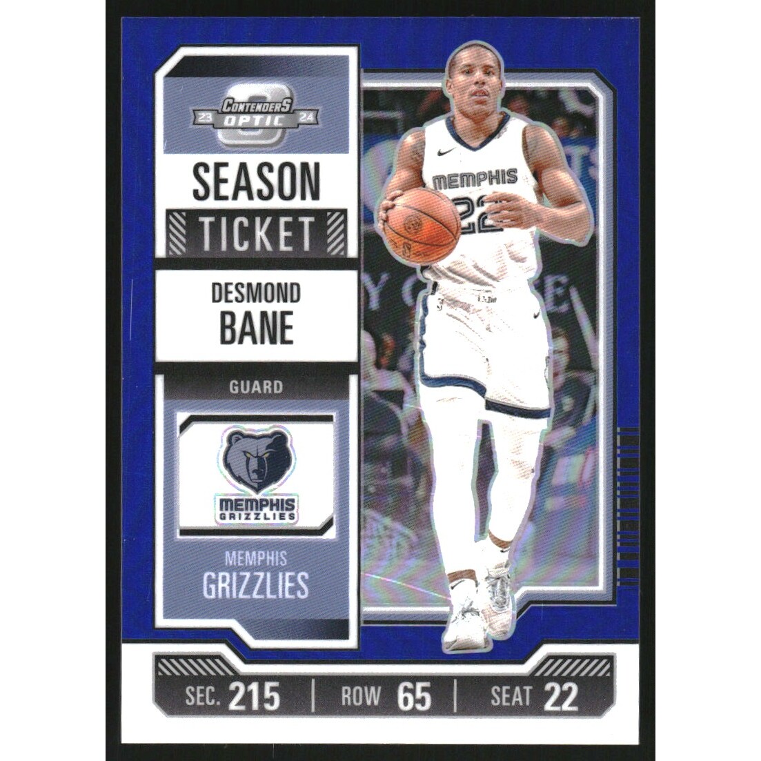 2023-24 Panini Contenders Optic Blue #93 Desmond Bane