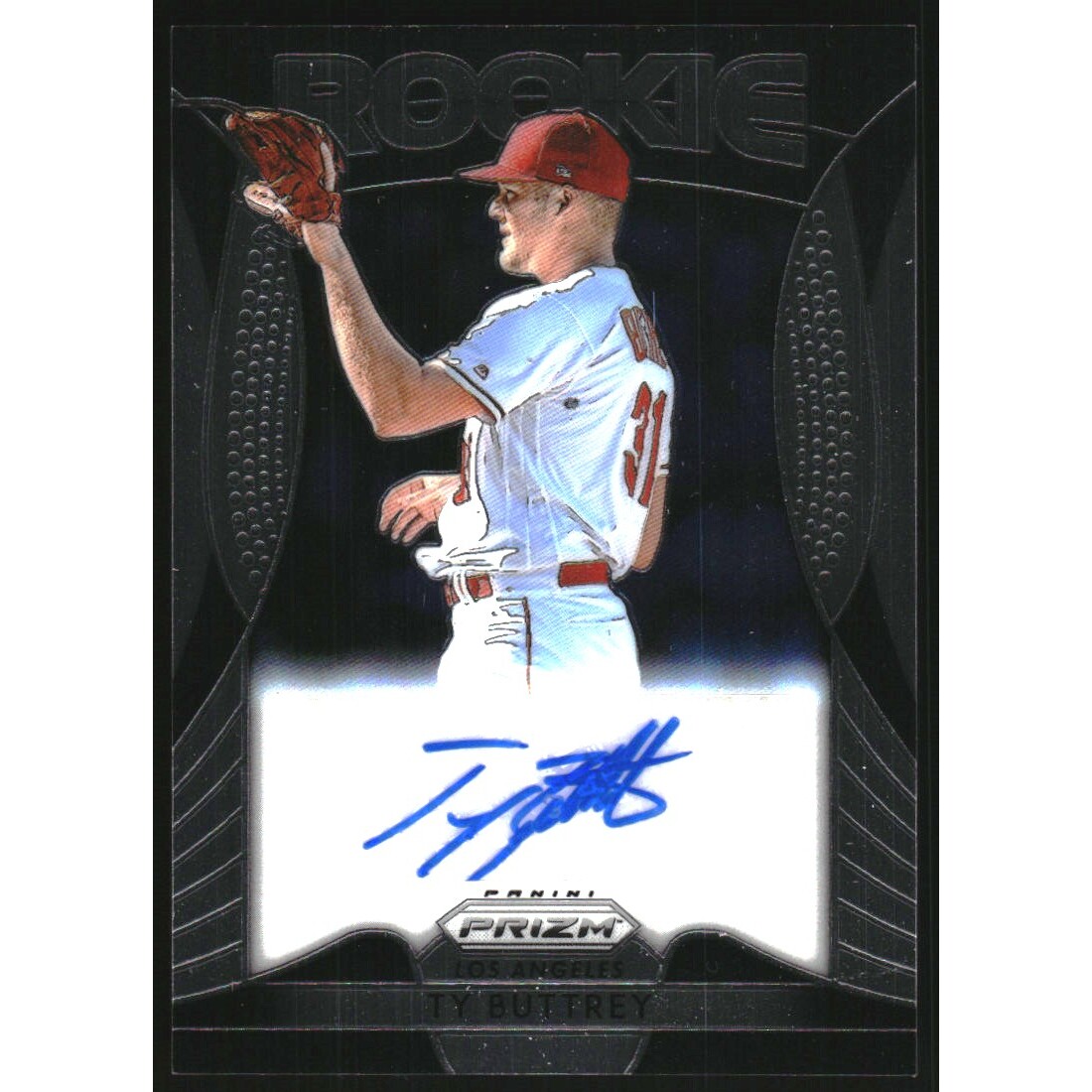 2019 Panini Prizm Rookie Autographs #92 Ty Buttrey. rookie card picture
