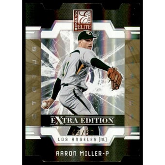 2009 Donruss Elite Extra Edition Status Gold #18 Aaron Miller