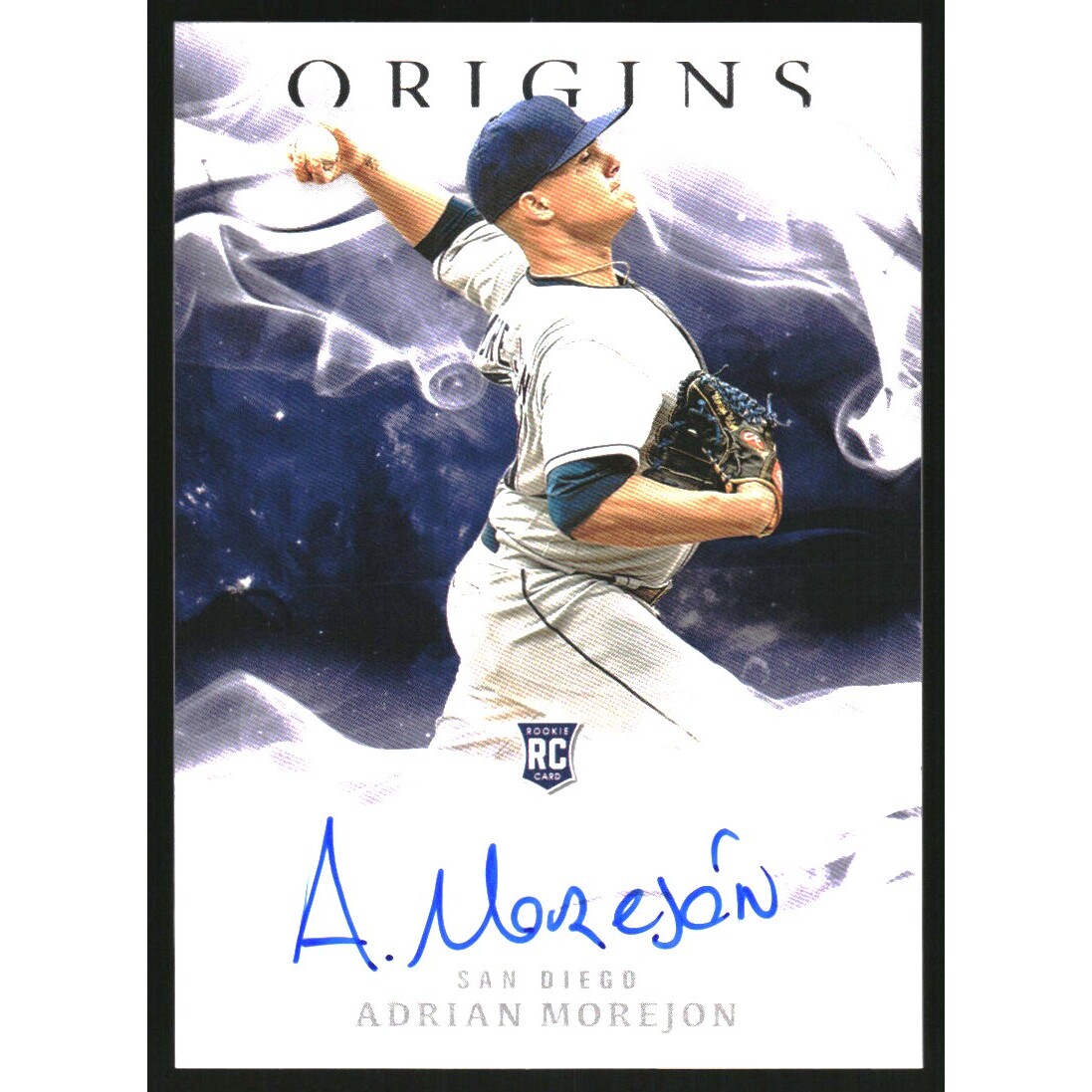 2020 Panini Origins Signatures #36 Adrian Morejon. rookie card picture