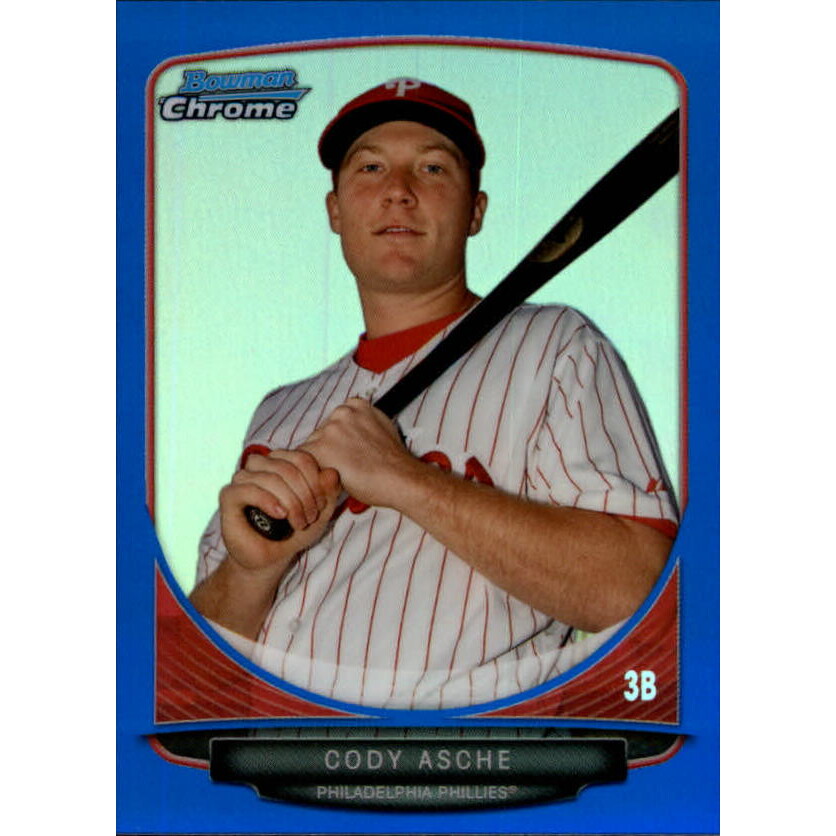 2013 Bowman Chrome Mini Blue Refractors #29 Cody Asche. rookie card picture