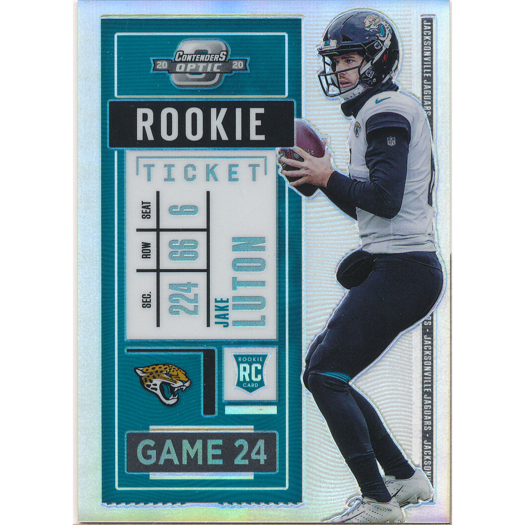 2020 Panini Contenders Optic Silver #90 Jake Luton. rookie card picture