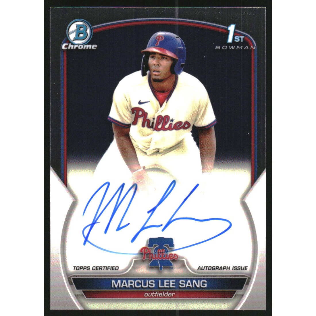 2023 Bowman Chrome Prospect Autographs #CPAML Marcus Lee Sang. rookie card picture