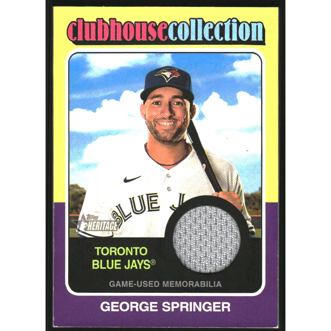 2024 Topps Heritage Clubhouse Collection Relics #CCRGS George Springer HN