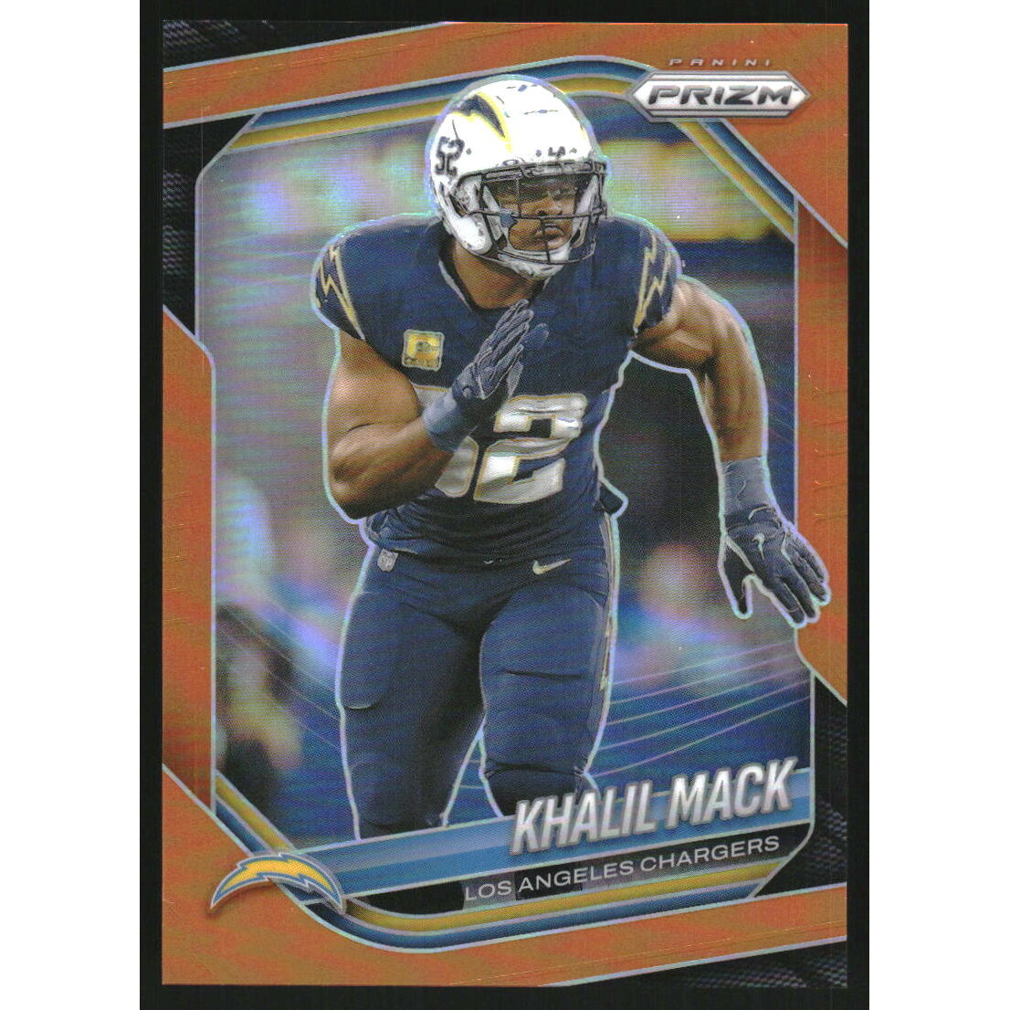 2025 Panini Prizm Prizms Orange #161 Khalil Mack