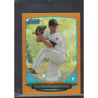 2013 Bowman Chrome Mini Gold Refractors #128 Tyler Kinley
