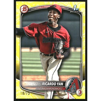 2025 Bowman Prospects Yellow Pattern #BP31 Ricardo Yan